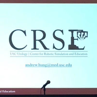 Center for Robotic Simulation and Education @usc_urology. Hung Robotics Lab / Support by @intuitive grant and @NIBIBgov @theNCI @NIH/ @AJHungMD - Director