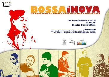 Um novo jeito de cantar e tocar samba e bossa nova. 
Dia 24 de setembro no Theatro Treze de Maio em Santa Maria - RS.