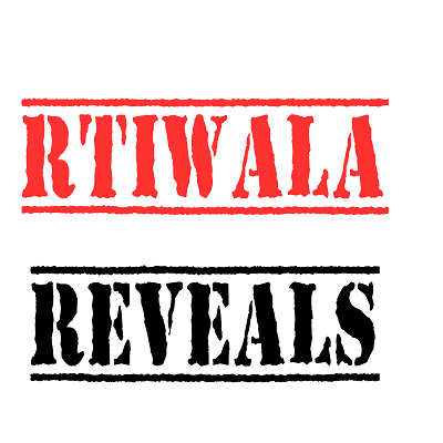 RTIwalaReveals's profile picture. An exclusive collection of exposes & ground breaking reports on issues of Crime, Corruption and Misgovernance.

Follow @RTIwala + @RTIwalaTV to know more!
