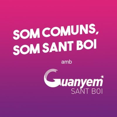 Construïm un nou futur en comú! Amb @GuanyemSantBoi