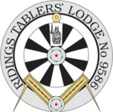 Ridings Tablers' Lodge No. 9586 | 
Prov of Yorks N&ER | 4th Friday (Feb-June, Sept-Nov) | Visitors welcome | DM to visit or email: sec9586@protonmail.com