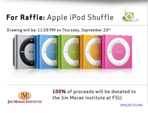 FSUiPodRaffle's profile picture. We are auctioning off a BRAND new iPod Shuffle we acquired from cleaning up recyclables on game day on FSU's campus.