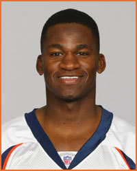 Memorial/News Account:
(January 31, 1987 – September 20, 2010) was an American football wide receiver for the Denver Broncos of the National Football League.