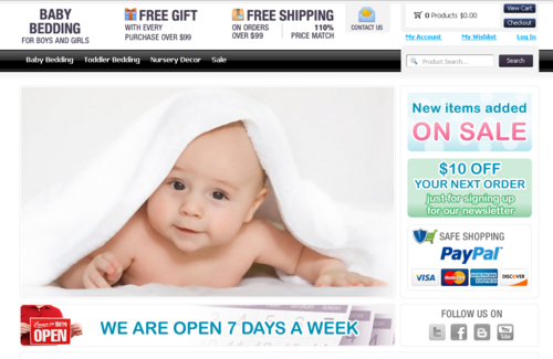 Welcome to http://t.co/ngCoORpyzK  one-stop shop for the ultimate in baby bedding, nursery decor, baby blankets, and anything else your baby needs.