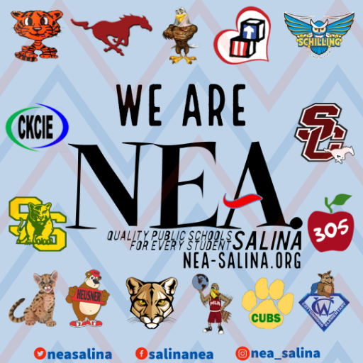 NEA-Salina is affiliated with @kneanews and @NEAToday ● We are working to build a #Quality #Education for Every #Student ● #ksed ● #SalinaKS