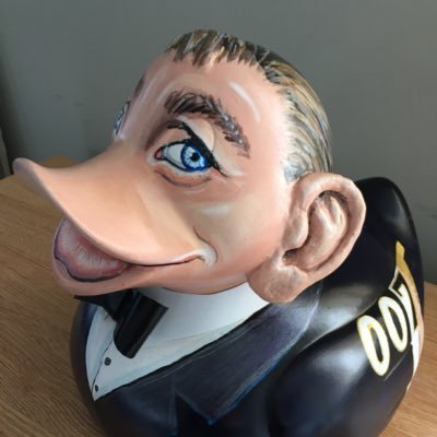 Secret Agent Duck sponsored by @heritagewills racing at the @norwichduckrace raising funds for @break_charity #GNDR19 Artist: @TheDuckorator🦆🕵️♂️😎
