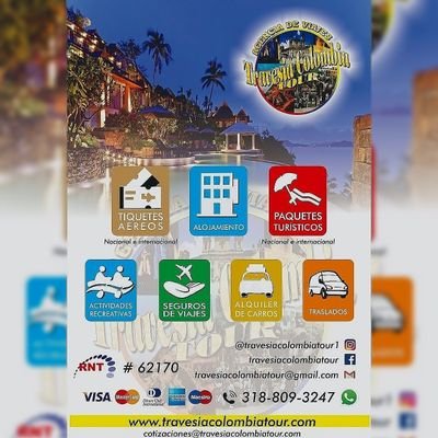 Agencia de viajes de turismo,
síganos en nuestras redes:
- Facebook: Travesía Colombia Tour
- Instagram: @travesiacolombiatour
- 3188093247