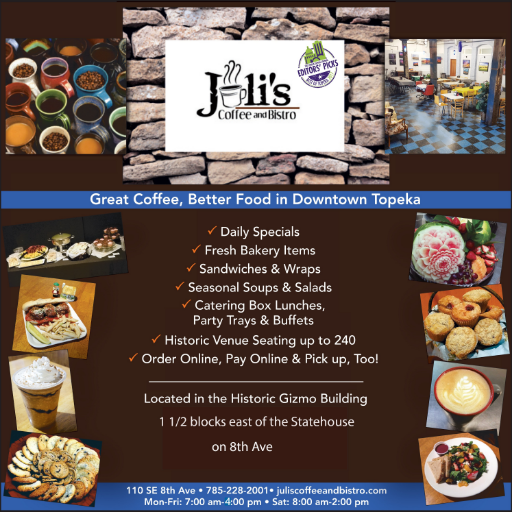 Great Coffee, Better Food! Downtown Topeka.