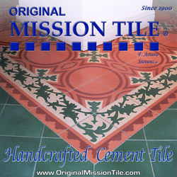 ORIGINAL MISSION TILE is a company committed to the manufacturing of premium handmade cement tiles for multiple covering applications.