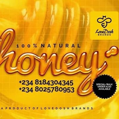 A brand that deals in sales of 100% natural honey. Every drop is worth your cash.