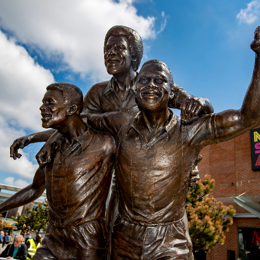 Permanent tribute to Cyrille Regis, Brendon Batson and Laurie Cunningham. Unveiled in New Square, West Bromwich, on May 21, 2019.