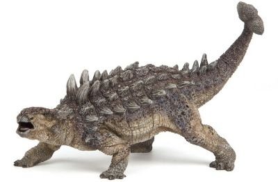 The Ankylosaurus is a squat, quadruped dinosaur remarkable for its armor plating and club-like tail.