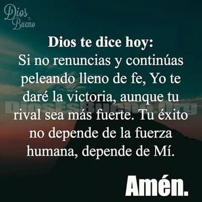 Adelante de la mano de Dios!
