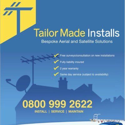 hassle free way to achieve all your Bespoke aerial, satellite audio visual & telecoms needs. contact us free survey and consultation ! Free phone 0800 999 2622
