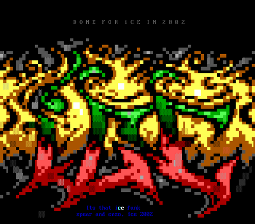 The original BBS-era ANSI art group iCE!