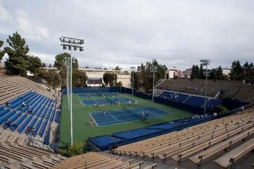 Los Angeles Tennis Center on campus of UCLA all Bruin Intercollegiate Tennis Events. Built in 1984 for LA summer Olympic games and formerly ATP LA Open