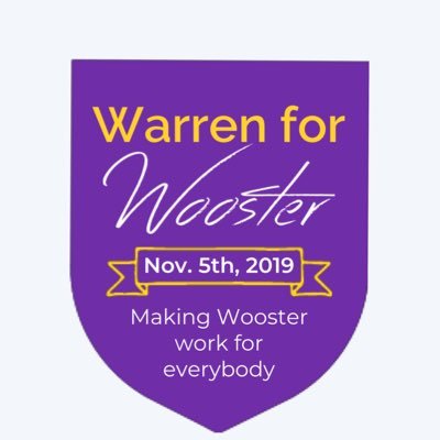WarrenforWoo's profile picture. At-large candidate for Wooster City Council in order to make Wooster work for everybody, especially our workers and children #WarrenforWooster