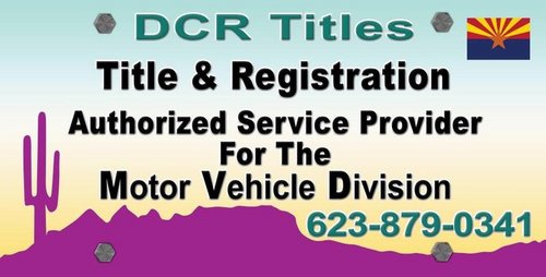 DCRTitles's profile picture. Arizona 3rd Party MVD Titles Registration Renewals Bonds 30 or
  90 Day Permits (All Your Vehicle MVD needs)