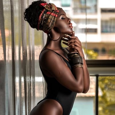 Ebony gagging lingerie softcore