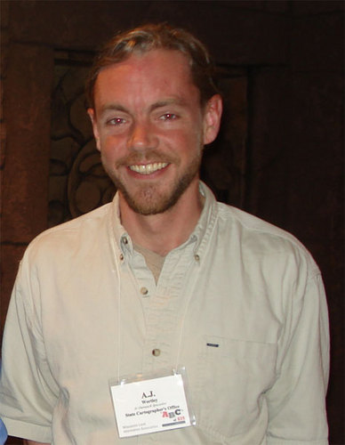 ajwrtly's profile picture. Project Manager-software development at Earthling Interactive.  Open source geospatial proponent.  Also Dad, Weary Mapper, frisbee thrower, Madisonian.