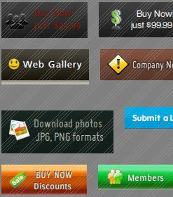 Free Web Buttons Templates. Create fantastic web buttons and drop down menus in a few clicks! Icons and menus in Web 2.0, Vista, Mac, Android, Glossy, iPhone..