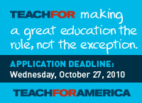 Teach for American campaign on the campus of Michigan State University.