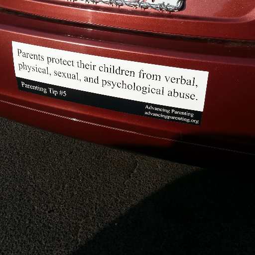 Advancing Parenting is a nonprofit pioneering passive/public parenting education.  We place concise and unambiguous parenting tips in public spaces.