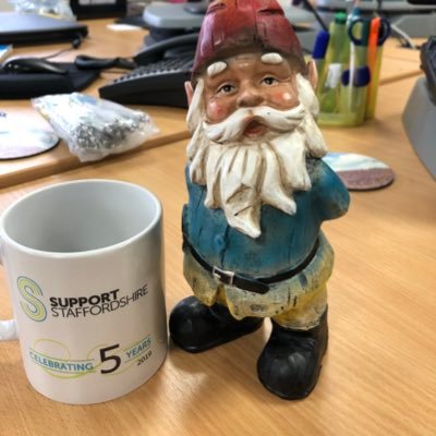 A little gnome who’s always a big help. Helping to spread the word about volunteering throughout Staffordshire #volunteergnome