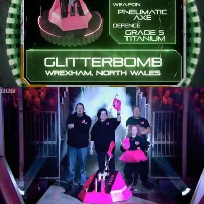 @GlitterBombRobo 
The official Twitter page of GlitterBomb
The mad, glitter pink axe machine from BBC2 Robot Wars.
Clashbots Competitor Team Princess of Wales