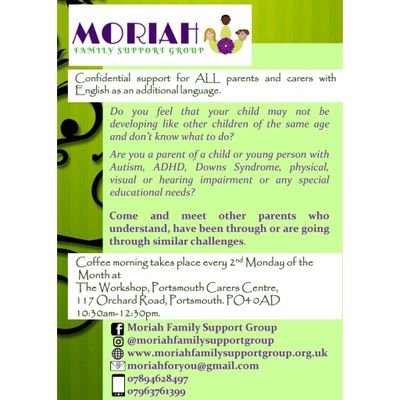 We confidentially support parents with English as an additional language who have children and young people (0-25) with additional needs