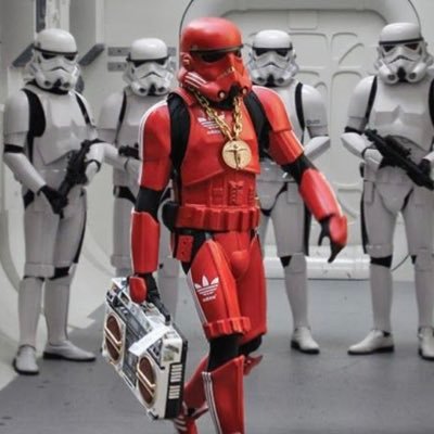 THIS TROOPER GREW UP ON THE DEF STAR. AFTER TRADING HIS BLASTER FOR A FRESH PAIR OF KICKS AND A BOOMBOX HE THEN FLEW DOWN TO EARTH TO HELP SAVE HIP HOP.