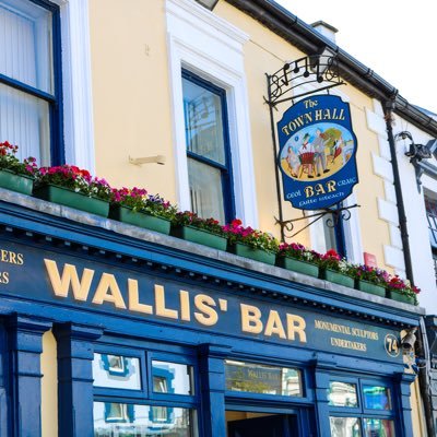 Wallis' Bar Main Street Midleton is a hive of activity - friendly, cosy and COVID compliant. Open Thursday - Saturday (4-11:30pm) and Sunday (2:30-11:30pm).