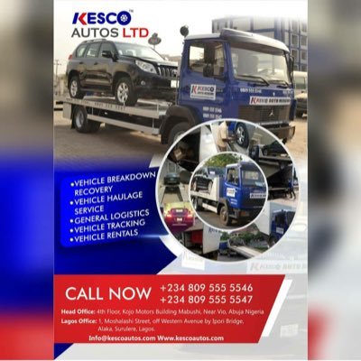 We specialize in the safe transportation of vehicles within Nigeria|IG -kescoautosltd|facebook- Kesco Auto Rescue|hotlines: 08095555547; 08095555546.