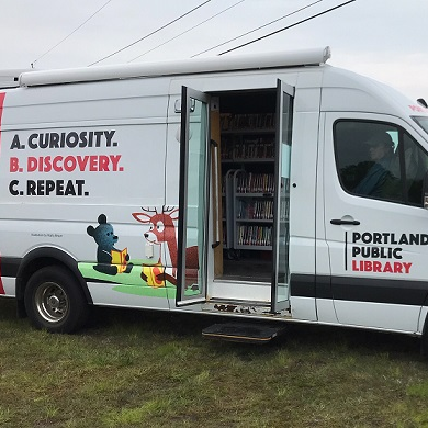 Representing Portland Public Library's Bookmobile. (All views & opinions are personal.)