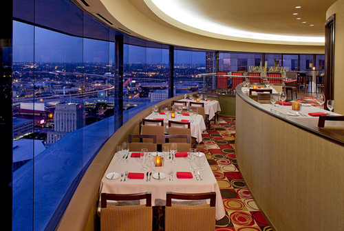 Downtown's only revolving rooftop restaurant features special occasion dining with 360 degree views of the city. For reservations, 713.375.4775.