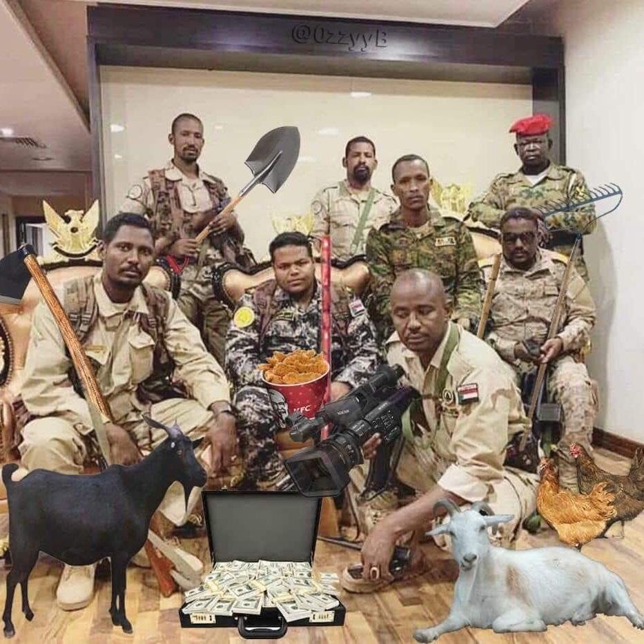 Sudan Militia. We also go by the name Rapid Support Forces (RSF), making us somehow legitimate. Ruthless. Passionate human rights abusers, killers and rapists.