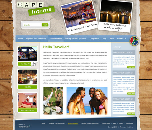 Internship and Volunteer guide to Cape Town & South Africa. Promoting Internships and Volunteer opportunities through a free access to information.
