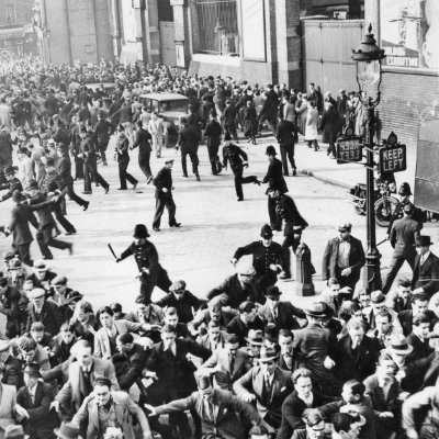 When the world is a riot, with antifascists on one side, fascists on the other, and police in the middle, do what the sign says: Keep left.