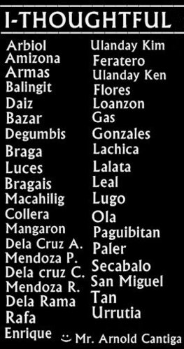 1thoughtful1011's profile picture. WE ARE THE 1-THOUGHTFUL OF ST.BERNADETTE COLLEGE OF VALENZUELA BATCH 2010-2011. THEY SAY THAT WE ARE THE STAR SECTION. 1-7 OVERALL IN CHRONOLOGICAL ORDER!WE♥U
