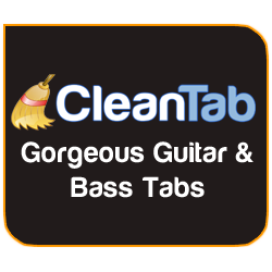 CleanTab is a guitar and bass tablature website. We use HTML5 to make our tabs look awesome! You will not see any obnoxious advertisements. Thanks.