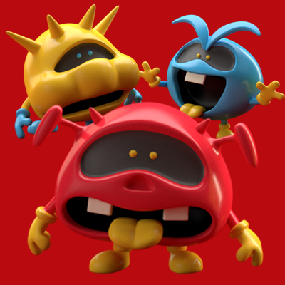 The official account of the smart device app Dr. Mario World. Three of the viruses from the game—Red, Yellow, and Blue—have lots to share with you!