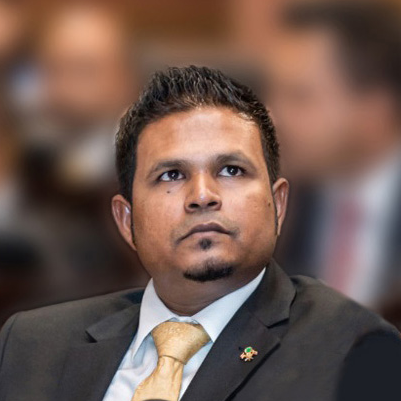 Member of Parliament for Velidhoo constituency, former journalist and the author of 