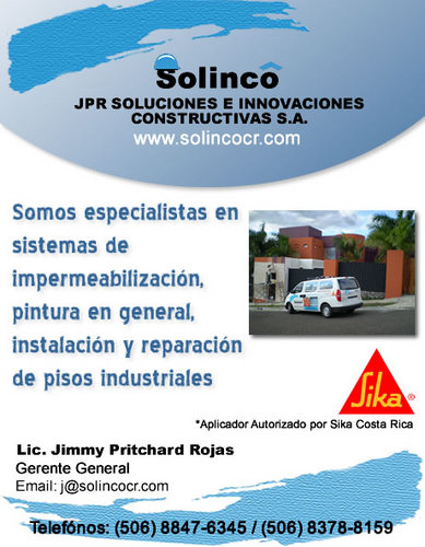 SolincoCR's profile picture. Somos especialistas en sistemas de impermeabilización, pintura en general, restauración de techos, sistemas de protección y recubrimiento para superficies.