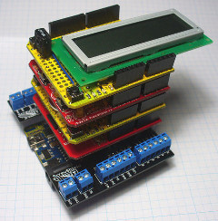 Help me build a comprehensive list of Arduino shields. Managed by @jonoxer