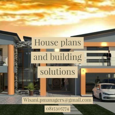 ProjectWisani's profile picture. We design house plans and building, backup and solar solutions 081 530 5774
