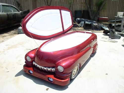 Car Shaped Car Caskets.