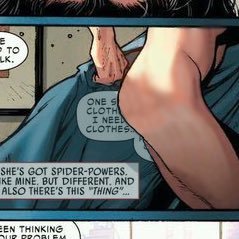 “i live for spider-man’s butt” - wade wilson; “mine is better but go off i guess” - johnny storm; “you can still find my bite marks on that ass” - felicia hardy