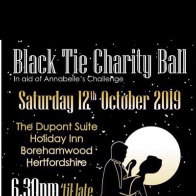A black tie ball with entertainment running into the early hours. Raising funds for @ajschallenge Holiday Inn, Borehamwood. 10th Oct 2020 POSTPONED UNTIL 2021