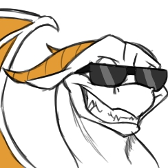 (22) Queer as hell, Dragons with sunglasses are cool. Trash/Dargon