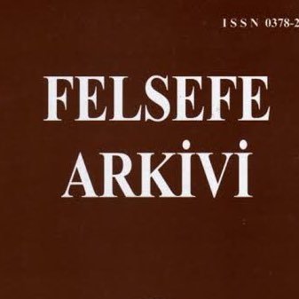 Felsefe Arkivi Dergisi / Felsefe Arkivi Resmi Twitter Hesabı
Archives of Philosophy / official account